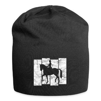 Dressurreiten Dressurreiter Reiten Reiter Pferd - Jersey-Beanie - Schwarz - Vorne