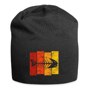 Arête de poisson pour les pêcheurs, les pêcheurs et les enfants | Poissons - Bonnet en jersey - noir - Devant