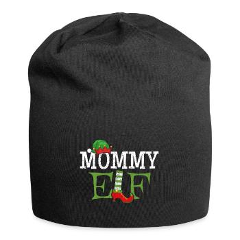 Mommy Elf - Mama der Weihnachts-Elf - Jersey-Beanie - Schwarz - Vorne