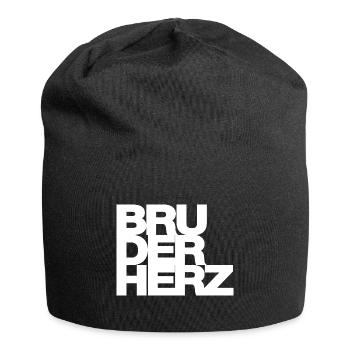Bruderherz, Bruder, Geschenk, Idee, Geschwister - Jersey-Beanie - Schwarz - Vorne