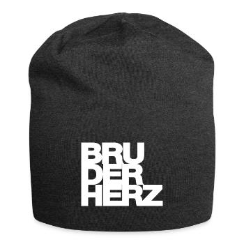 Bruderherz, Bruder, Geschenk, Idee, Geschwister - Jersey-Beanie - Anthrazit - Vorne