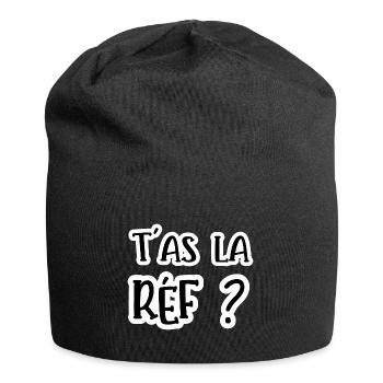 t'as la réf ? - Bonnet en jersey - noir - Devant