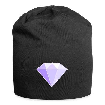Pierres précieuses : Dessin au diamant. Symbole bijou. - Bonnet en jersey - noir - Devant