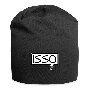 Speech bubble "Isso" Agree Affirm - Jersey Beanie - black - Front