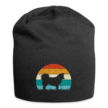 Islandhund Vintage Retro - Jersey-Beanie - Schwarz - Vorne