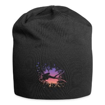 diving, tauchen, diver, scuba diving - Jersey-Beanie - Schwarz - Vorne