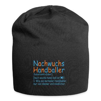 Nachwuchs Handballer Handball Baby Definition - Jersey-Beanie - Schwarz - Vorne