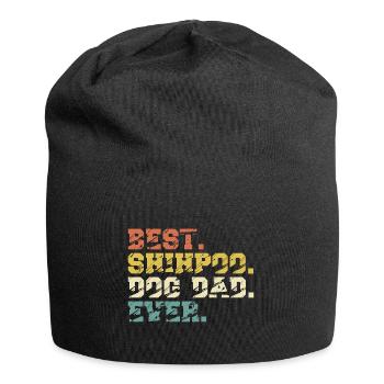 Shih Poo Shihpoo Hund Mix Dad Papa Herrchen - Jersey-Beanie - Schwarz - Vorne