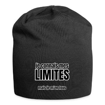 je connais mes limites - Bonnet en jersey - noir - Devant
