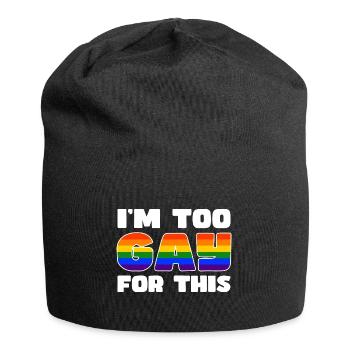 Rainbow Connection Embrace, Happy Pride - Jersey-Beanie - Schwarz - Vorne