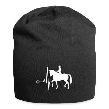 Dressur Dressurreiten Dressurreiter Reiten Pferd - Jersey-Beanie - Schwarz - Vorne