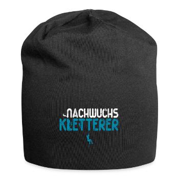 Nachwuchs Kletterer Klettern Baby Jungen Kinder - Jersey-Beanie - Schwarz - Vorne