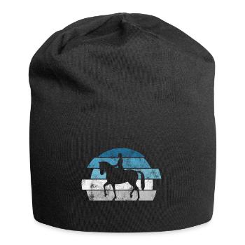 Dressage Cavalier de dressage Cheval d’équitation - Bonnet en jersey - noir - Devant