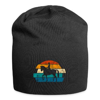 Dressur Dressurreiten Dressurreiter Reiten Pferd - Jersey-Beanie - Schwarz - Vorne