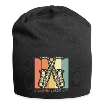 Saxophon Jazz Band - Jersey-Beanie - Schwarz - Vorne