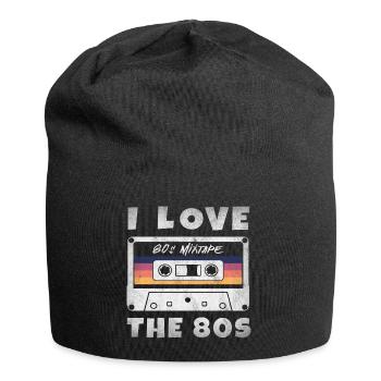 J’aime les années 80 Mixtape de cassette de musique des années 80 - Bonnet en jersey - noir - Devant