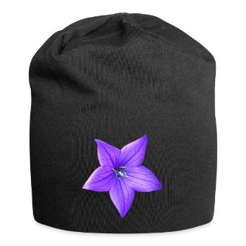 purple flower - Jersey Beanie - black - Front