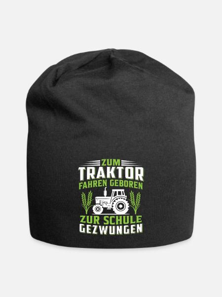 Zum Traktor fahren - Jersey-Beanie - Schwarz