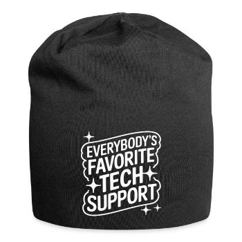 Support technique Informatique - Bonnet en jersey - noir - Devant