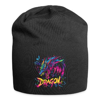 Dragon Colorful Fantasy Magic Mysticism Mythology Art - Jersey Beanie - black - Front