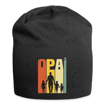 Opa hoch 3 dreifacher Opa werdender Opa Enkel - Jersey-Beanie - Schwarz - Vorne
