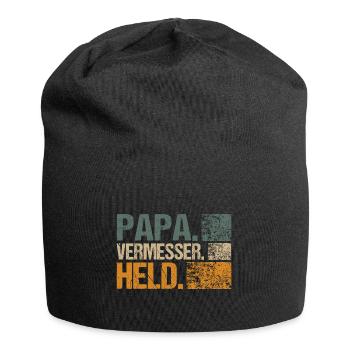 Vermesser Geometer Papa Held Geschenkidee - Jersey-Beanie - Schwarz - Vorne