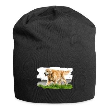 Golden Retriever a un tempérament affligé - Bonnet en jersey - noir - Devant
