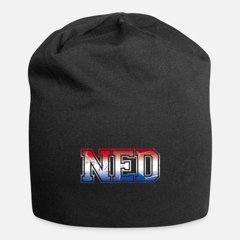 NED Pays-Bas - Bonnet en jersey - noir