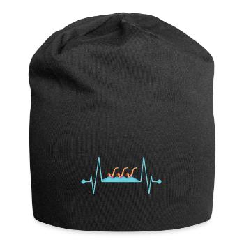 Synchronschwimmen Herzschlag - Jersey-Beanie - Schwarz - Vorne
