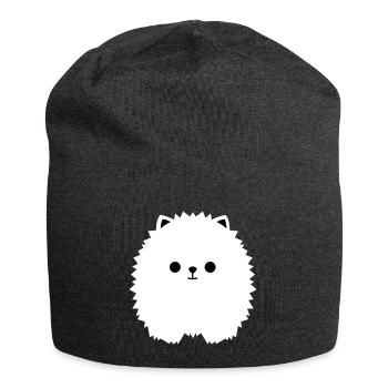 Zwergspitz V1 - Jersey-Beanie - Anthrazit - Vorne