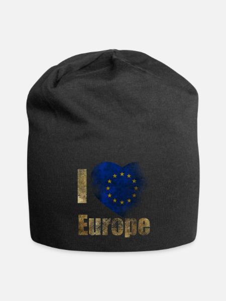 EUROPE J’aime l’Europe - Bonnet en jersey - noir