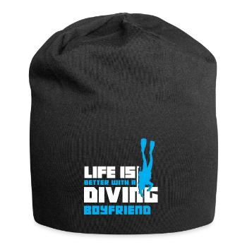 Relationship Gift Diving Girlfriend - Jersey Beanie - black - Front