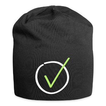 haken symbol icon - Jersey-Beanie - Schwarz - Vorne