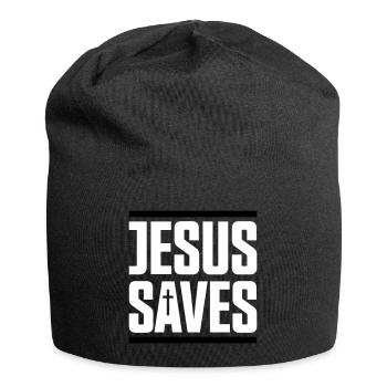 jesus saves - Jersey Beanie - black - Front