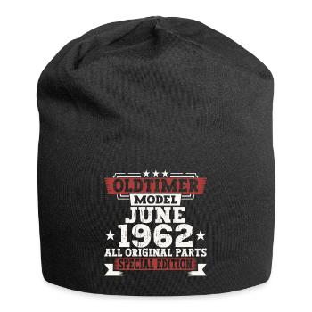 Oldtimer June 1962 Birthday Gift Men Fun - Jersey Beanie - black - Front