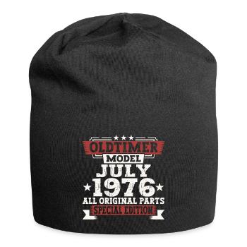 Oldtimer Juli 1976 46. Geburtstag Geschenk Herren - Jersey-Beanie - Schwarz - Vorne
