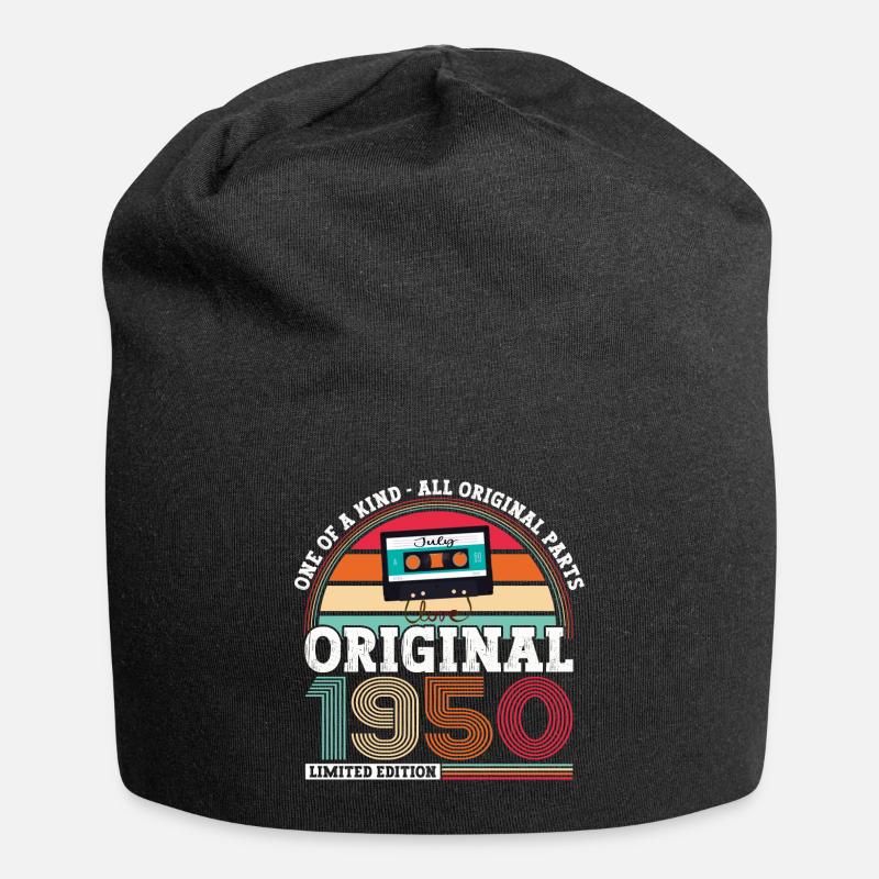 Original Juli 1950 72. Geburtstag Geschenk Herren - Jersey-Beanie - Schwarz