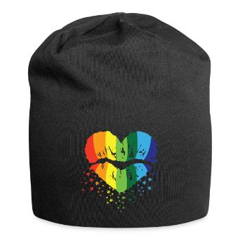 Regenbogen LGBT Schwul Lesbisch T-Shirt - Jersey-Beanie - Schwarz - Vorne