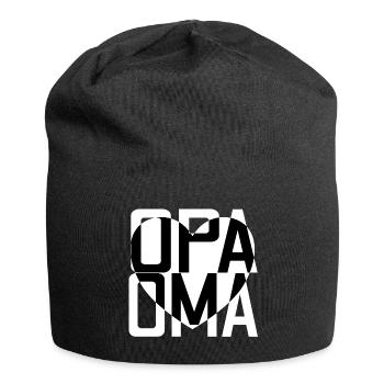 Opa Oma Mutter Vater T-shirt Geschenkidee - Jersey-Beanie - Schwarz - Vorne