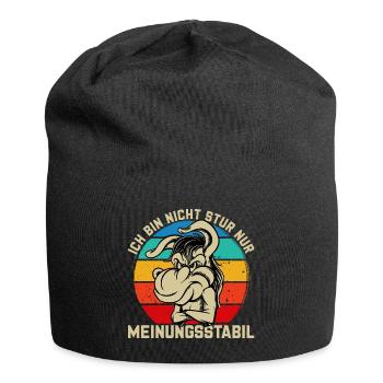 Ich bin nicht stur - nur meinungsstabil Esel - Jersey-Beanie - Schwarz - Vorne