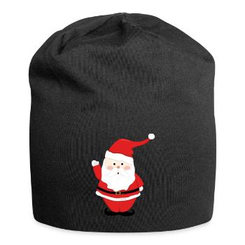 Père Noël Joyeux Noël Coeur T-Shirt d’amour - Bonnet en jersey - noir - Devant