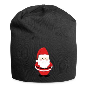 Père Noël Joyeux Noël Coeur T-Shirt d’amour - Bonnet en jersey - noir - Devant