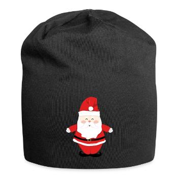 Père Noël Joyeux Noël Coeur T-Shirt d’amour - Bonnet en jersey - noir - Devant