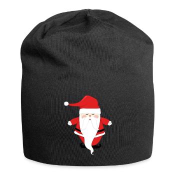 Père Noël Joyeux Noël Coeur T-Shirt d’amour - Bonnet en jersey - noir - Devant