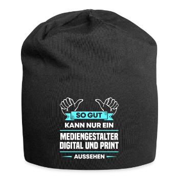 Mediengestalter Digital Print Design für Profis - Jersey-Beanie - Schwarz - Vorne