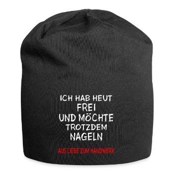 Handwerker DIY Reparatur Nageln Heimwerker - Jersey-Beanie - Schwarz - Vorne