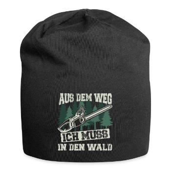 Aus dem Weg ich muss in den Wald - Jersey-Beanie - Schwarz - Vorne