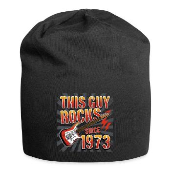 Dieser Kerl rockt seit 1973 Jahrgang Geburtstag - Jersey-Beanie - Schwarz - Vorne