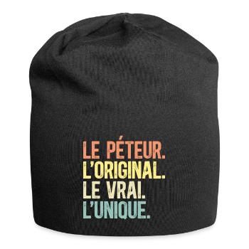 Le Péteur L'Original Le Vrai L'Unique Homme - Bonnet en jersey - noir - Devant