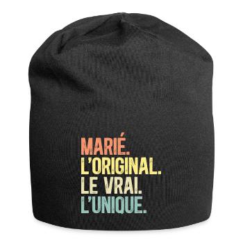 Marié L'Original Le Vrai L'Unique Homme Marié - Bonnet en jersey - noir - Devant